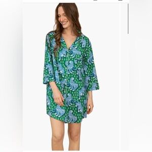 Printfresh Sleep Shirt in Green Juice: Size 1X